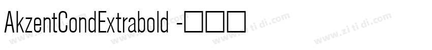 AkzentCondExtrabold 字体转换